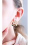 Heliophilia Silver Pendientes de Latón con Circonio Dorado